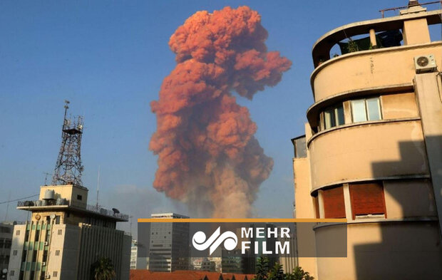 لحظه انفجار بیروت از دوربین‌های یک هتل 
